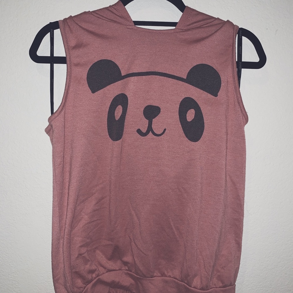 panda hooded tank